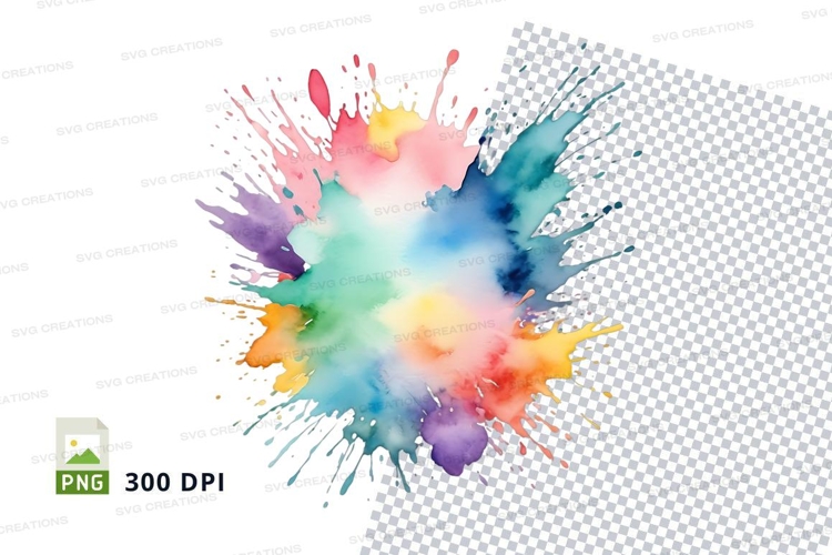 Colorful paint splatter