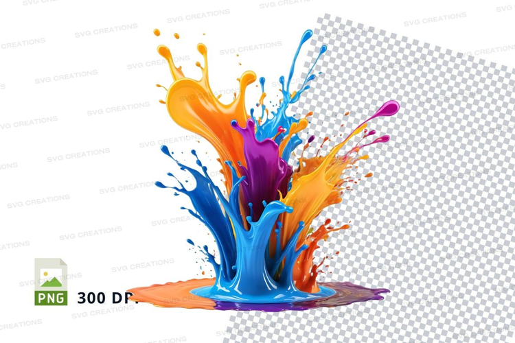 Vibrant paint splash