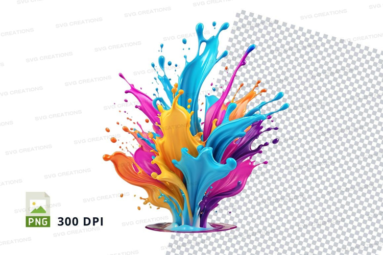 Colorful paint splash