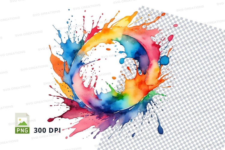 Colorful globe splatter