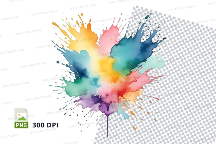 Colorful paint splatter
