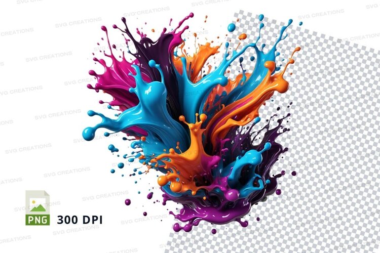 Colorful paint splash example image 1