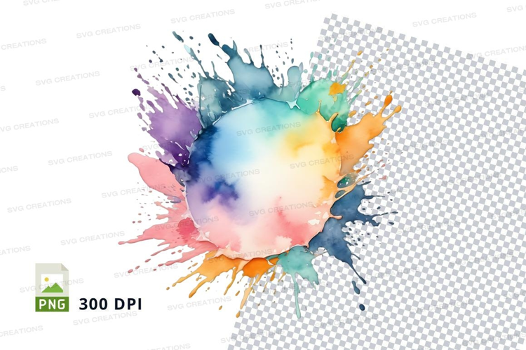 Colorful watercolor splash
