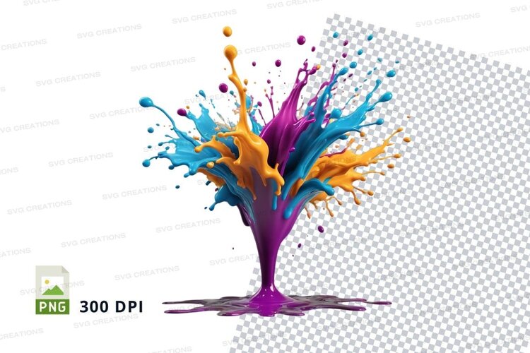 Colorful paint splash example image 1