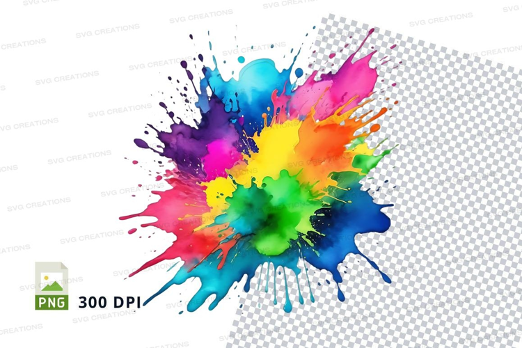 Colorful paint splatter