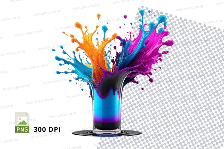 Colorful paint splash