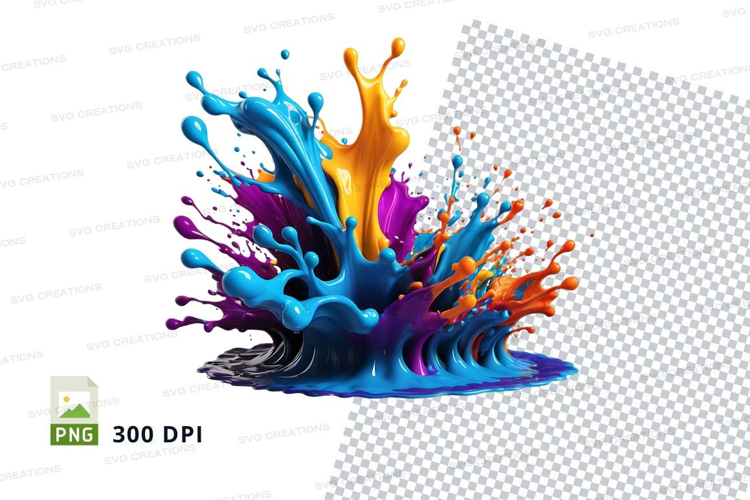 Colorful paint splash