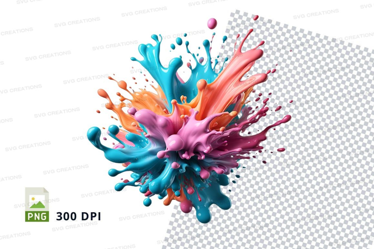 Colorful paint splatter