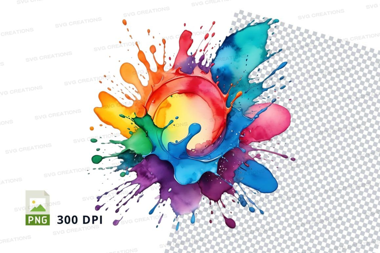 Vibrant paint splatter