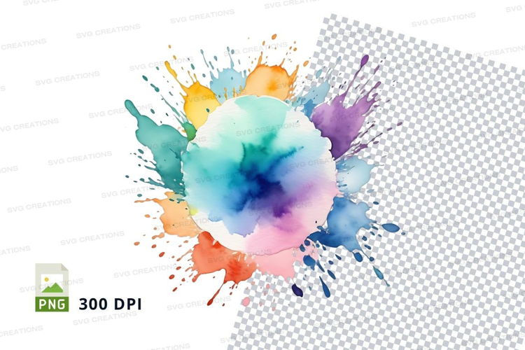Colorful watercolor splash