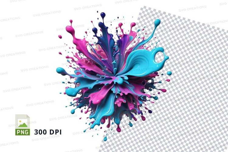 Colorful paint splatter example image 1