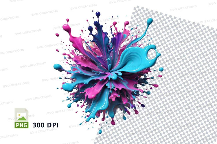 Colorful paint splatter