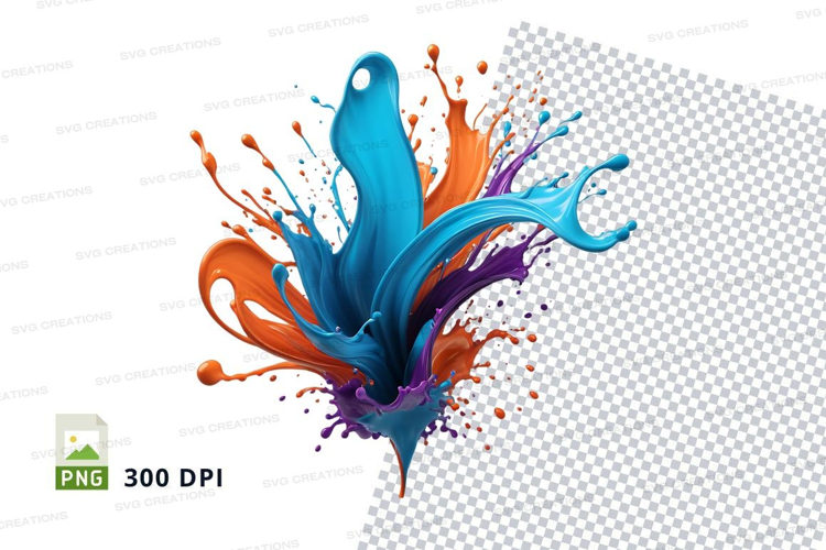 Colorful paint splatter