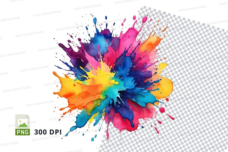 Colorful paint splatter