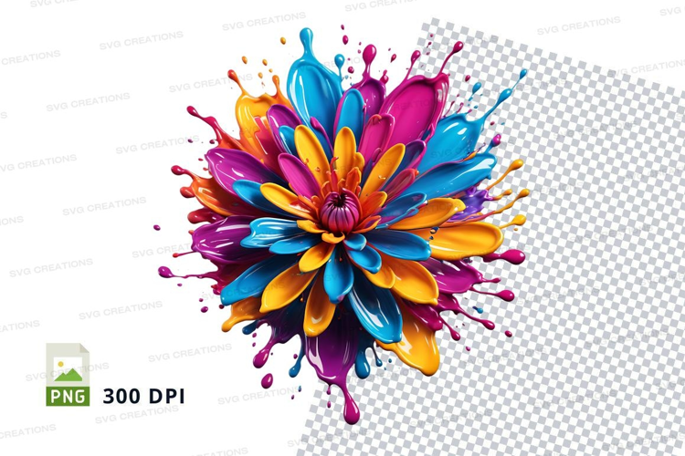 Colorful flower splash