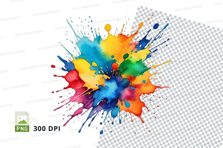 Colorful paint splatter