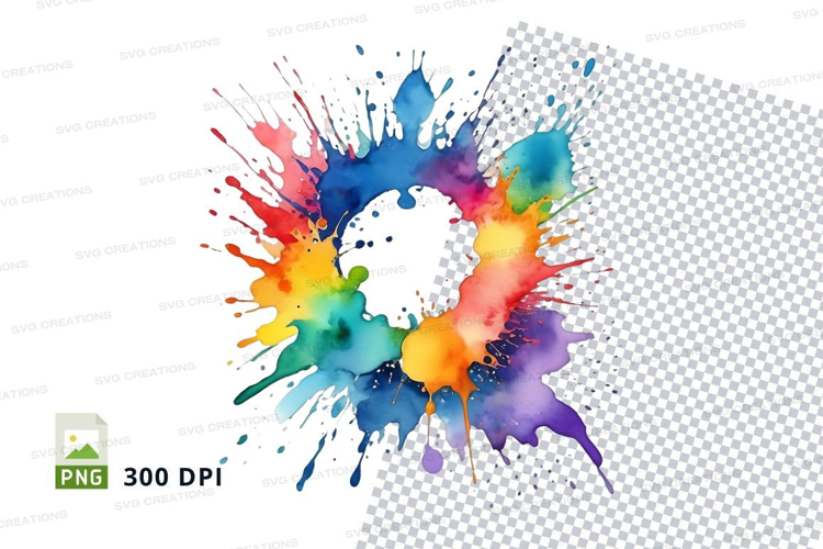 Colorful splash art