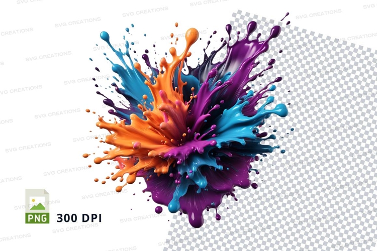 Colorful paint splatter