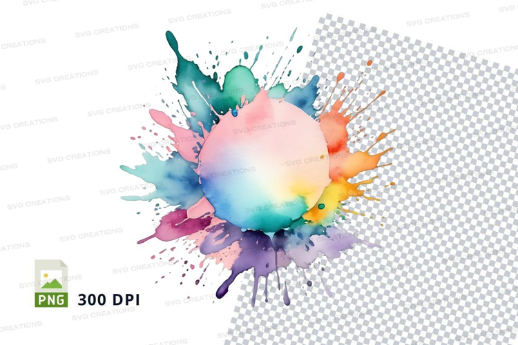 Colorful paint splatter