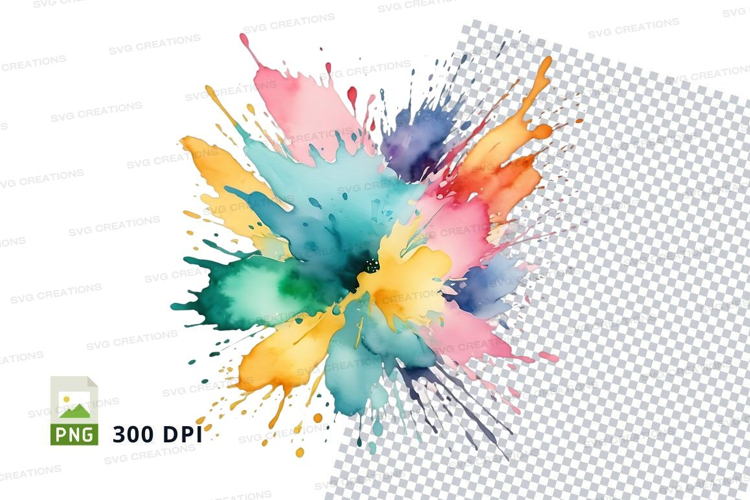 Colorful paint splatter