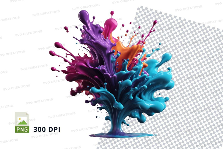 Colorful paint explosion