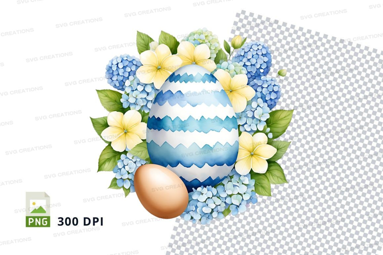 Easter egg with flowers