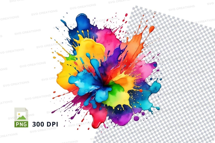Vibrant paint splatter