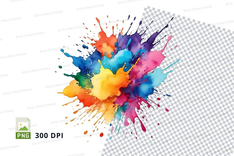 Colorful paint splatter