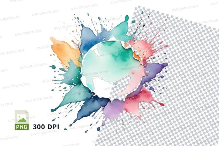 Colorful watercolor splash