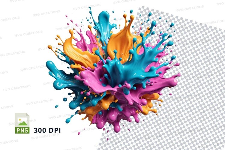 Vibrant paint splash example image 1