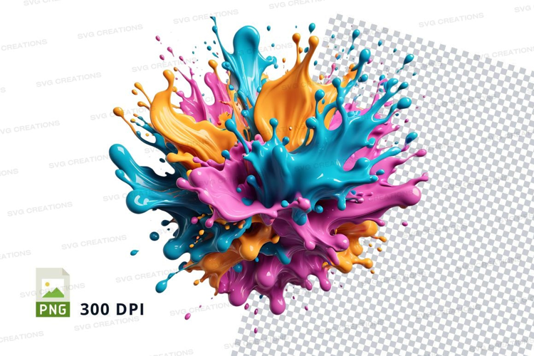 Vibrant paint splash