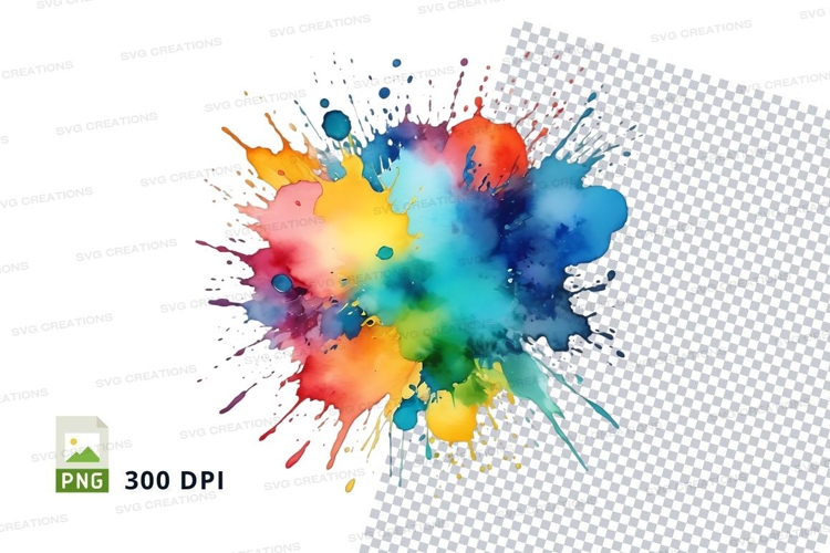 Colorful paint splatter