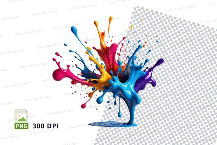 Colorful paint splatter
