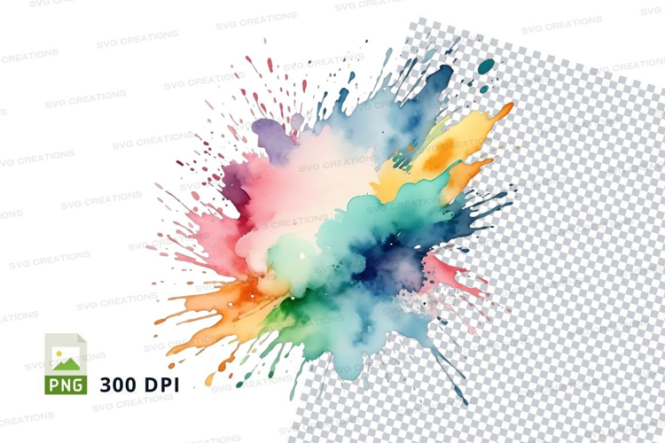 Colorful watercolor splash