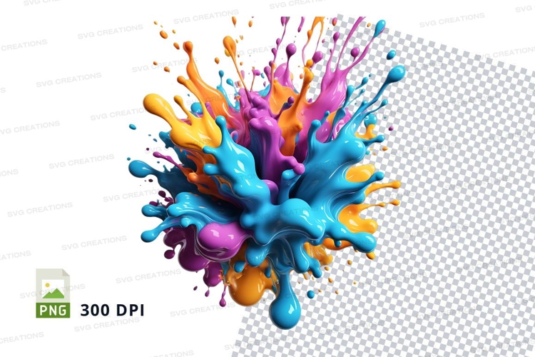 Colorful paint splatter