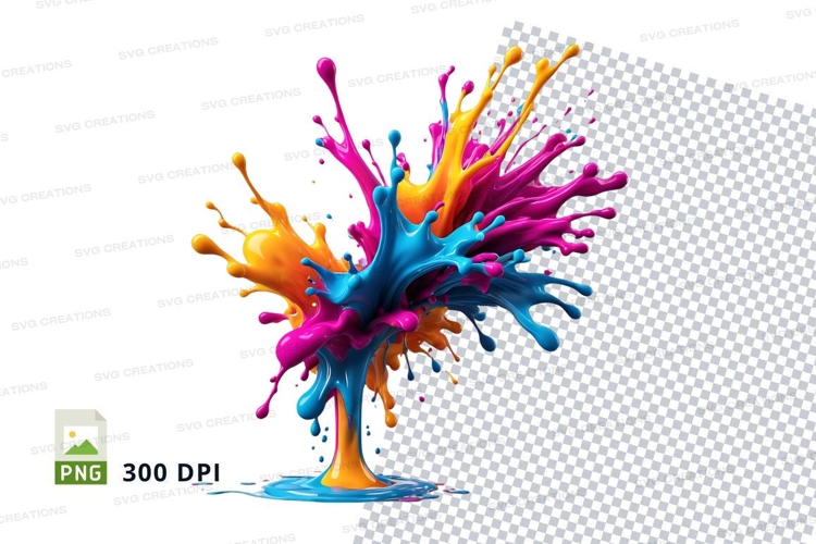Colorful paint splatter