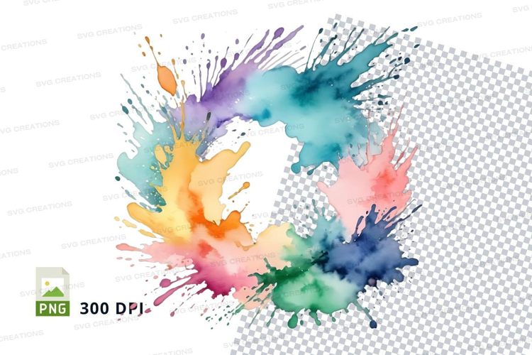 Colorful splash art
