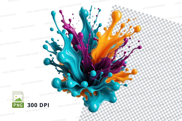 Colorful paint splash