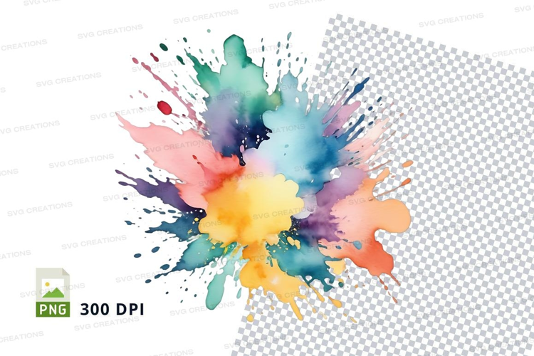 Colorful watercolor splash