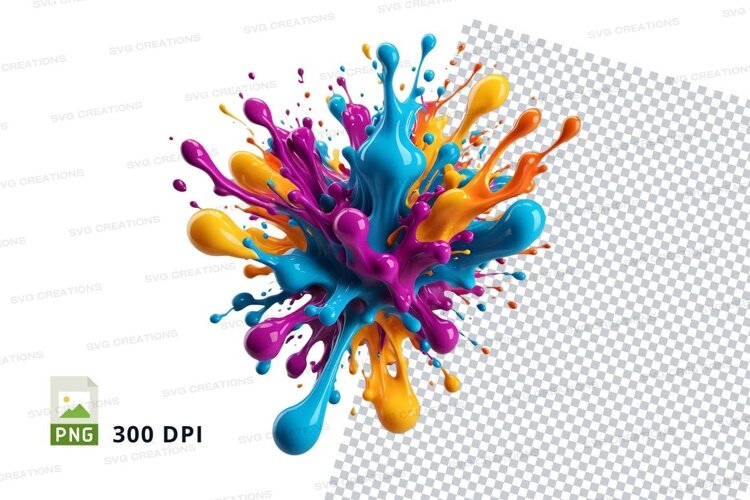 Colorful paint splash example image 1