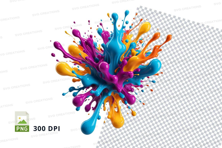 Colorful paint splash