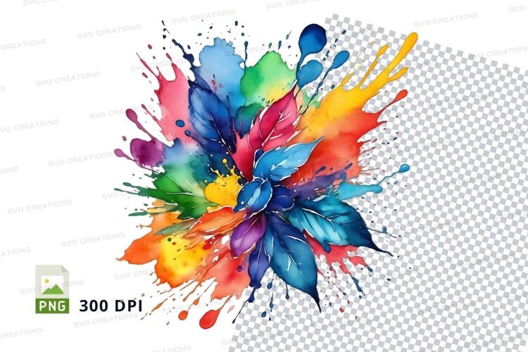 Colorful flower explosion example image 1