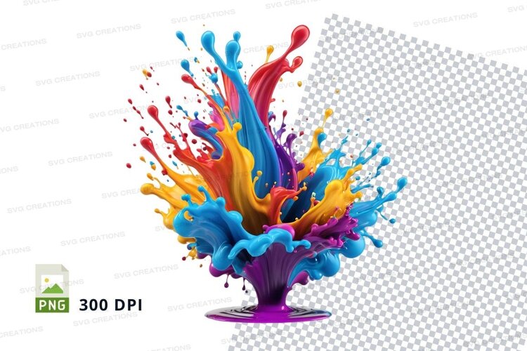 Colorful paint splash example image 1