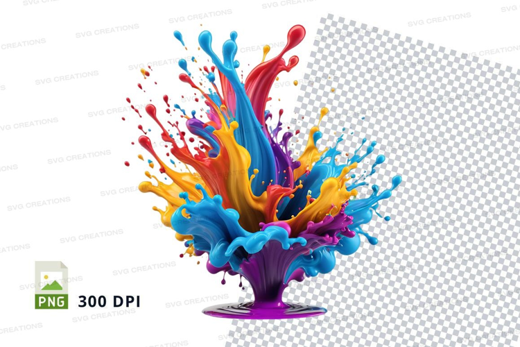 Colorful paint splash