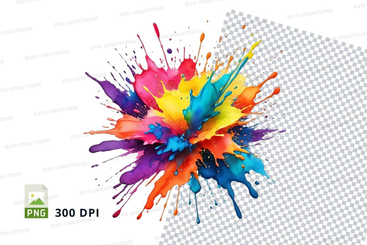 Colorful paint splatter