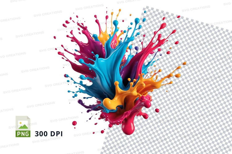 Colorful paint splash