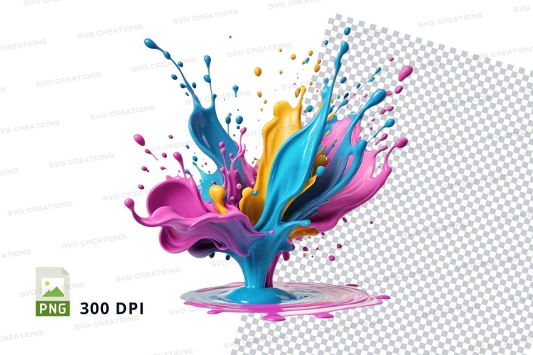 Vibrant paint splash