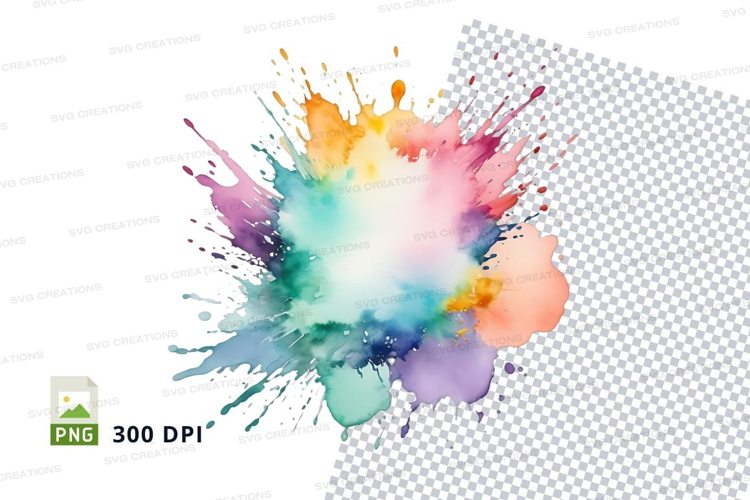 Colorful paint splatter
