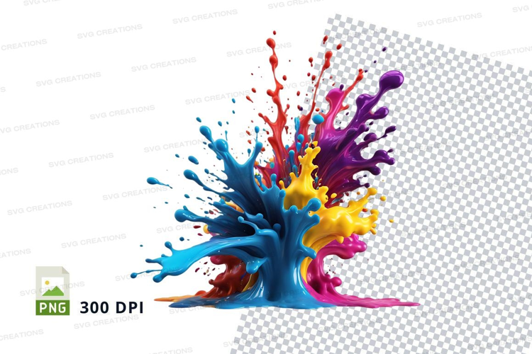 Colorful paint explosion