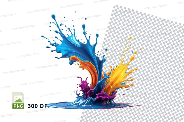 Vibrant paint splash